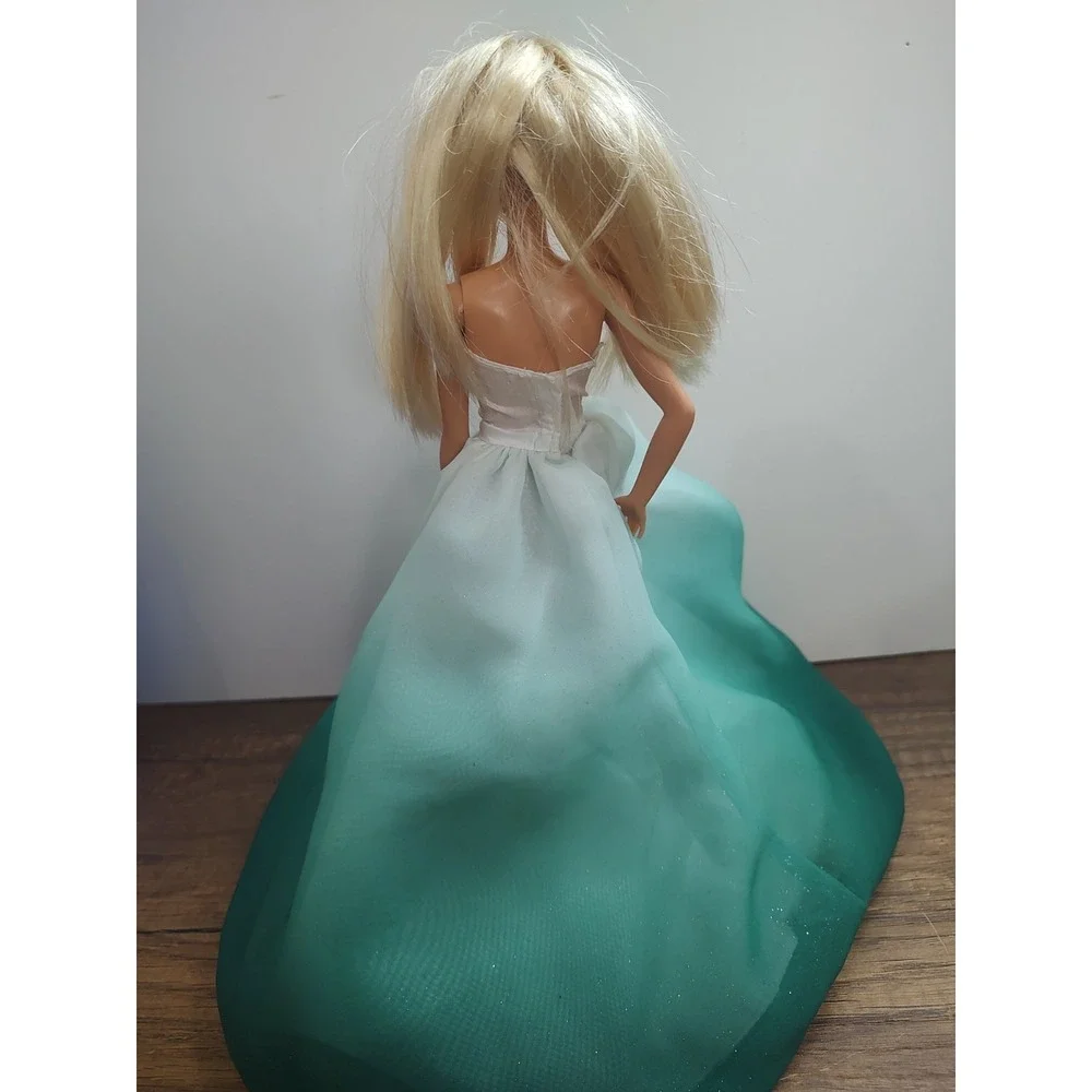 Barbie Doll Fashion Green Ombre Formal Ballroom Gown Dress A5
